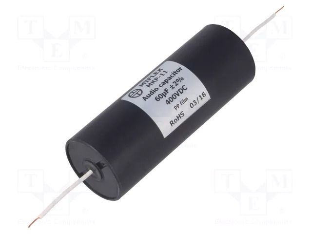 Capacitor: polypropylene; 60uF; 400VDC; ±2%; Leads: axial; THT MIFLEX MKP11-60U/450