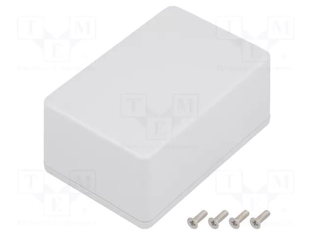 Enclosure: multipurpose; X: 57mm; Y: 87mm; Z: 39mm; 1591XX; ABS; grey HAMMOND HM-1591XXLGY
