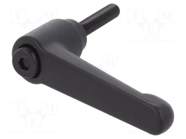 Lever; adjustable; Thread len: 16mm; Lever length: 45mm; GN 300 ELESA+GANTER GN300-45-M5-16-SW