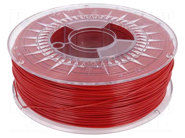 Filament: PET-G; Ø: 1.75mm; red; 220÷250°C; 1kg DEVIL DESIGN DEV-PETG-1.75-RD