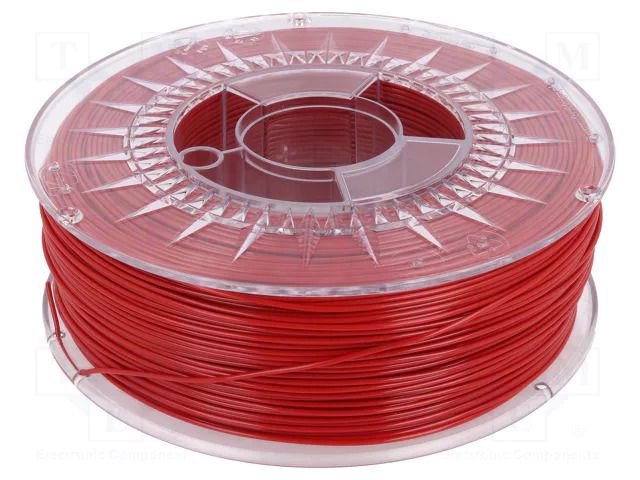 Filament: PET-G; Ø: 1.75mm; red; 220÷250°C; 1kg DEVIL DESIGN DEV-PETG-1.75-RD
