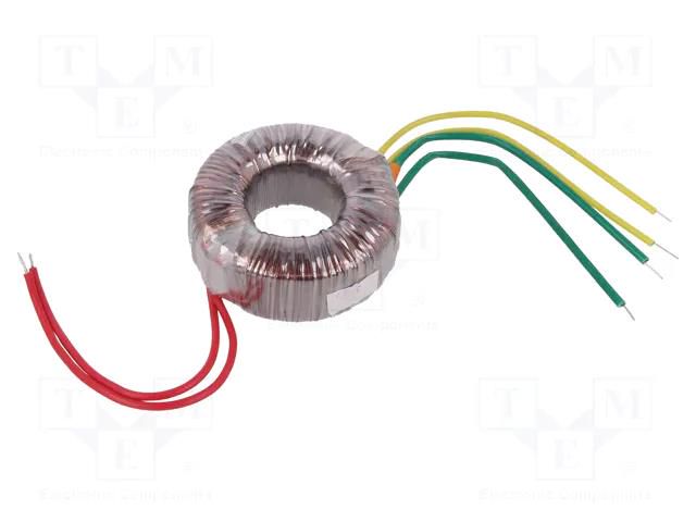 Transformer: toroidal; 50VA; 230VAC; 8V; 8V; 3.12A; 3.12A; Ø: 85mm INDEL TST50W/2X8V