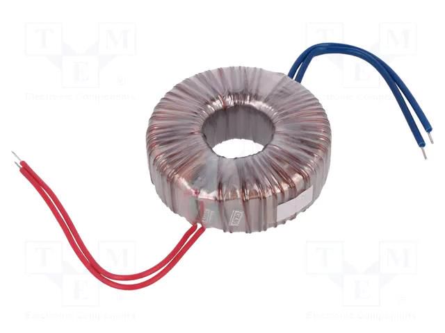 Transformer: toroidal; 100VA; 230VAC; 12V; 8.33A; Leads: cables INDEL TST100W/12V