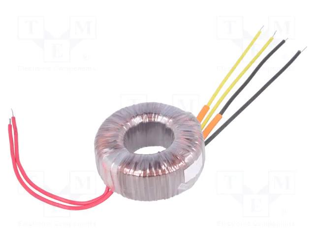 Transformer: toroidal; 60VA; 230VAC; 24V; 24V; 1.25A; 1.25A; Ø: 85mm INDEL TST60W/2X24V