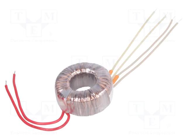 Transformer: toroidal; 40VA; 230VAC; 24V; 24V; 0.83A; 0.83A; Ø: 85mm INDEL TST40W/2X24V