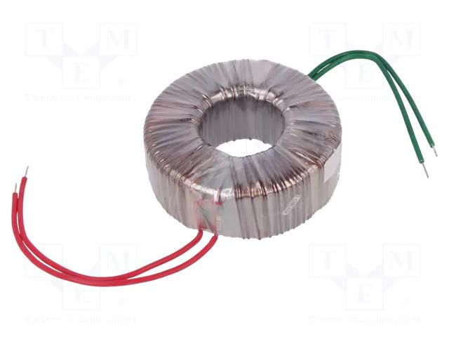 Transformer: toroidal; 120VA; 230VAC; 24V; 5A; Leads: cables; H: 40mm INDEL TST120W/24V