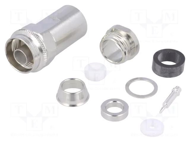 Connector: N; plug; male; straight; 50Ω; IP67; soldering,clamp; PTFE TELEGÄRTNER J01020I1070