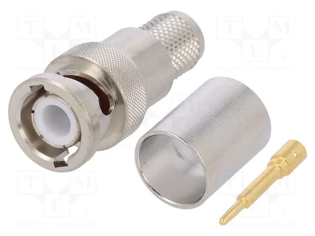 Connector: BNC; plug; male; straight; 50Ω; soldering,crimped CommScope 400PBM-CR