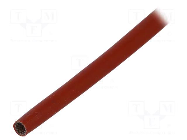 Insulating tube; fiberglass; brick red; -60÷250°C; Øint: 4mm FAVIER SCS4KV-4.0-RB-10