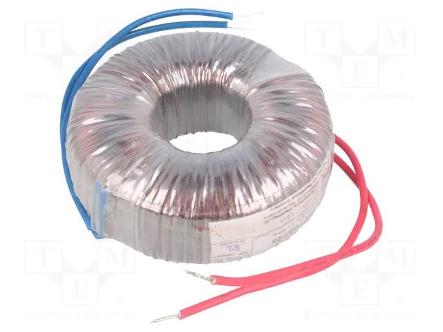 Transformer: toroidal; 100VA; 230VAC; 55V; 1.81A; Leads: cables INDEL TST100W/55V