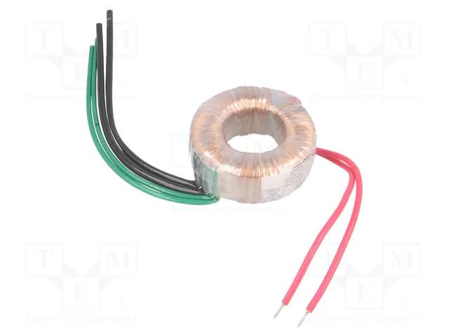 Transformer: toroidal; 20VA; 230VAC; 12V; 24V; 0.83A; 0.41A; Ø: 70mm INDEL TST20W/12V-24V