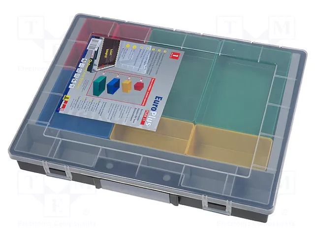 Container: collective; with boxes; polypropylene; black ALLIT AG W-457200