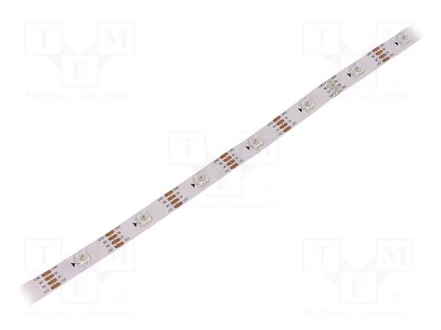 Programmable LED tape; RGB; 5050; LED/m: 30; 10mm; IP20; 140°; 9W/m WORLDSEMI HCBAA30W