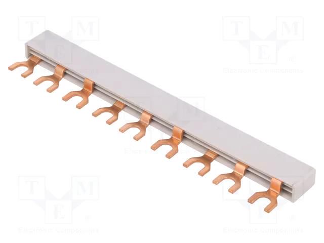 Busbar; 10mm2; Poles: 3; Urated: 240V,415V; Usurge rated: 4kV; fork EATON ELECTRIC EVG-3PHAS/9M