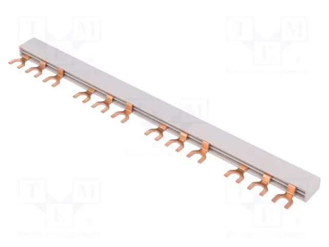 Busbar; 10mm2; Poles: 3; Urated: 240V,415V; Usurge rated: 4kV; fork EATON ELECTRIC EVG-3PHAS/12M/HI