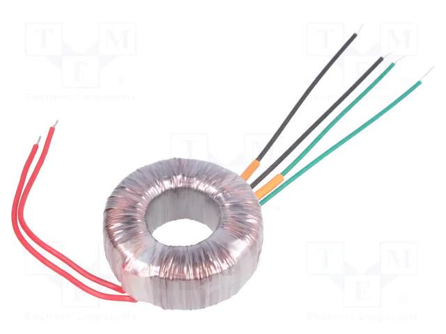 Transformer: toroidal; 50VA; 230VAC; 24V; 24V; 1.04A; 1.04A; Ø: 85mm INDEL TST50W/2X24V