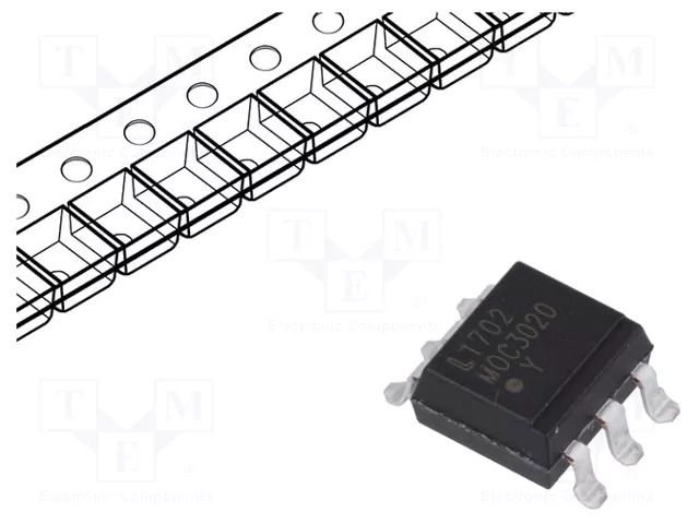 Optotriac; 5kV; Uout: 400V; without zero voltage crossing driver LITEON MOC3020S-TA1