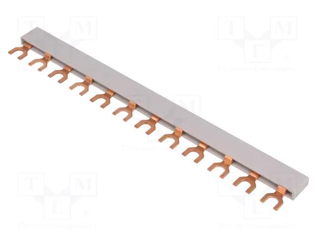 Busbar; 10mm2; Poles: 2; Urated: 240V,415V; Usurge rated: 4kV; fork EATON ELECTRIC EVG-2PHAS/12M