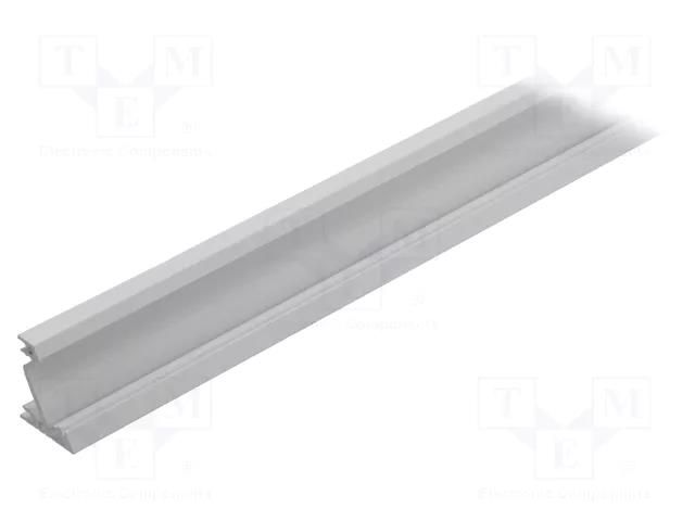 Profiles for LED modules; white; L: 1m; CORNER14; aluminium TOPMET TOP-CORNER14/WH-1M