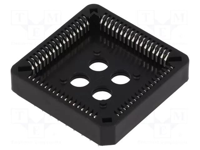 Socket: integrated circuits; PLCC68; THT; phosphor bronze; tinned NINIGI PLCC-68