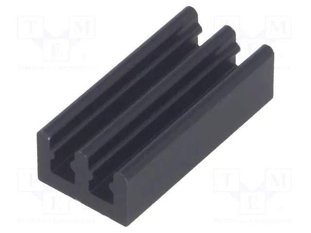 Heatsink: extruded; black; L: 21mm; W: 10mm; H: 6mm; aluminium FISCHER ELEKTRONIK ICKSMDO21SA