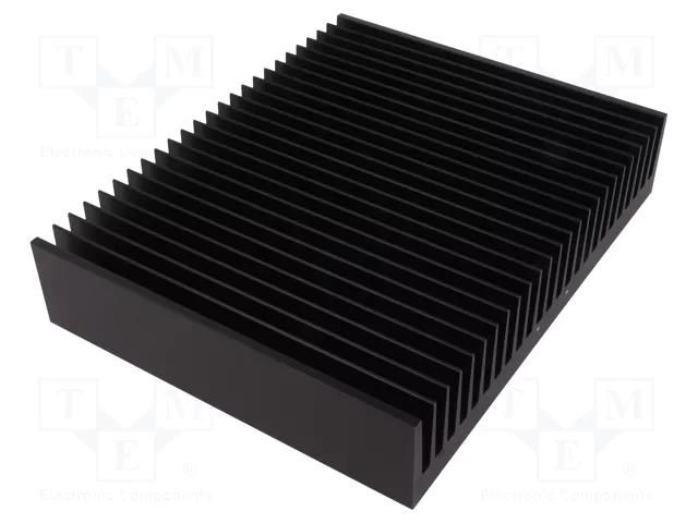 Heatsink: extruded; grilled; black; L: 200mm; W: 250mm; H: 50mm FISCHER ELEKTRONIK SK622/200/SA