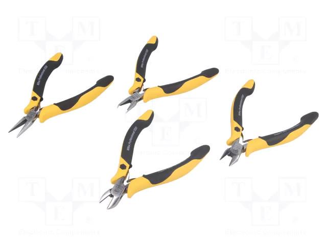 Kit: pliers; side,end,half-rounded nose; bag; 4pcs. WIHA WIHA.33507