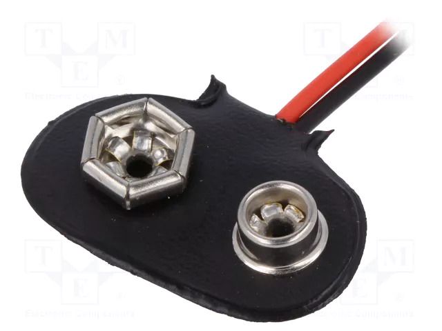 6F22 connector; 6F22,6LR61; Batt.no: 1; cables; 0.09m CONNFLY DS1092-17-BN24090