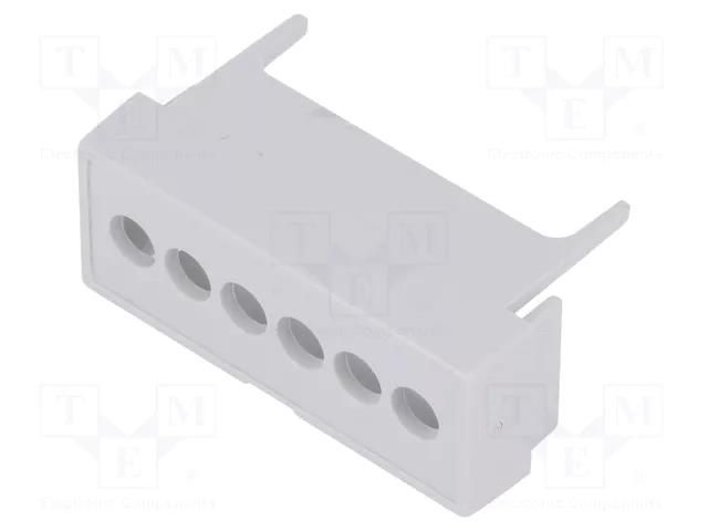 Terminals cover; grey; Holes no: 6; 5.08mm ITALTRONIC IT-P05020201T.BL