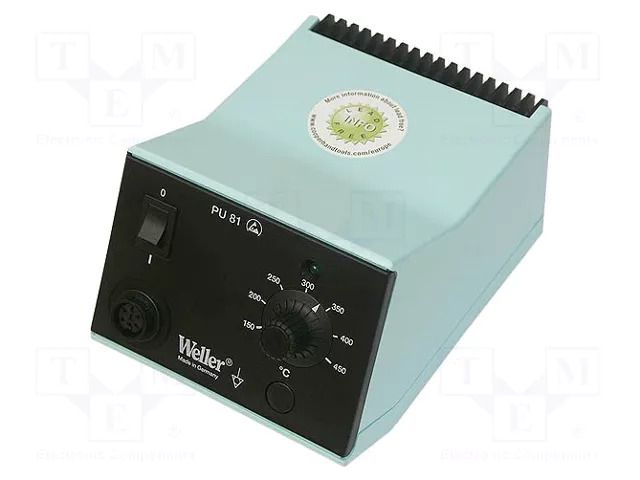 Station: control unit; Station power: 80W; 50÷450°C; Ch: 1 WELLER WEL.PU81