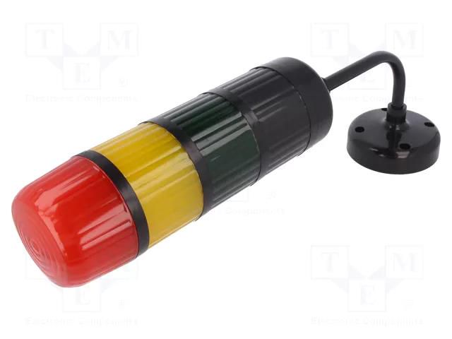 Signalling column; red/yellow/green; LED; 18÷32VDC; IP54; WS-Ad W2 WS-AD3DCZK125RYG