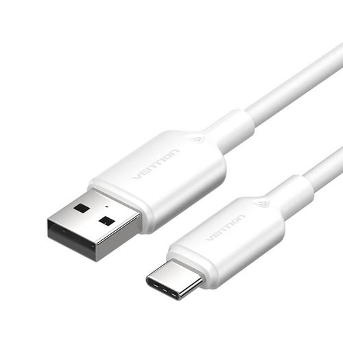 USB 2.0 A to USB-C 3A cable Vention CTQWF 1M (white), Vention CTQWF