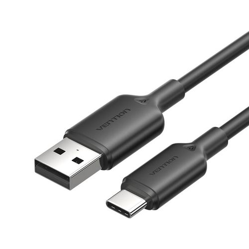 USB 2.0 A to USB-C 3A cable Vention CTQBH 2M (black), Vention CTQBH