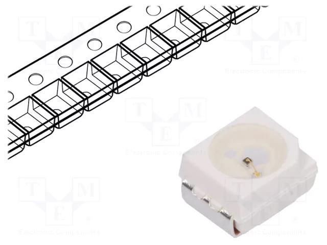 LED; red; SMD; 3528,PLCC2; 71.5÷100mcd; 1.9÷2.4VDC; 3.5x2.8x1.9mm BROADCOM (AVAGO) HSMC-A100-Q00J1