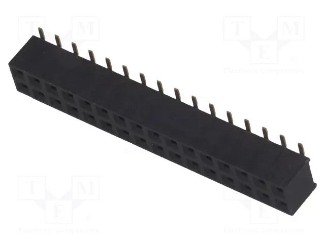 Connector: pin strips; socket; female; PIN: 32; SMT; vertical; 2mm NINIGI ZL266-32DG