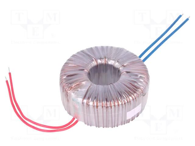 Transformer: toroidal; 200VA; 230VAC; 24V; 8.33A; Leads: cables INDEL TST200W/24V