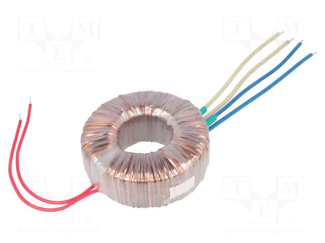 Transformer: toroidal; 160VA; 230VAC; 24V; 24V; 3.33A; 3.33A; H: 45mm INDEL TST150W/2X24V