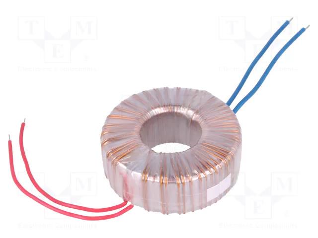 Transformer: toroidal; 120VA; 230VAC; 12V; 10A; Leads: cables; IP00 INDEL TST120W/12V