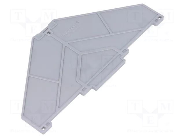 End piece; grey; ways: 8 WEIDMÜLLER PAPPRV/PPV8GR