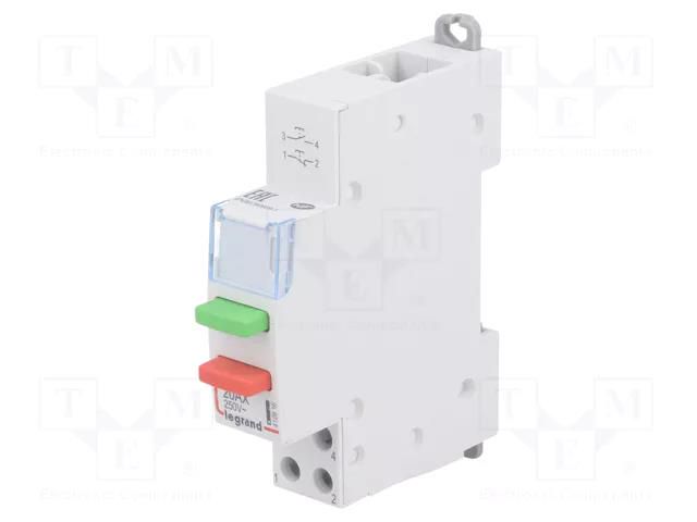 Module: pushbutton switch; 250VAC; 20A; for DIN rail mounting LEGRAND 412916