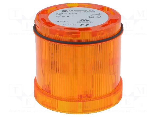 Module: light signaller; orange; LED; 230VAC; IP65; Ø70x65mm WERMA WER-64431068