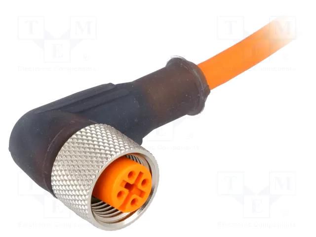 Cable: for sensors/automation; M12; PIN: 3; angled; 5m; plug; 250VAC LUMBERG AUTOMATION RKWT4-3-06/5M