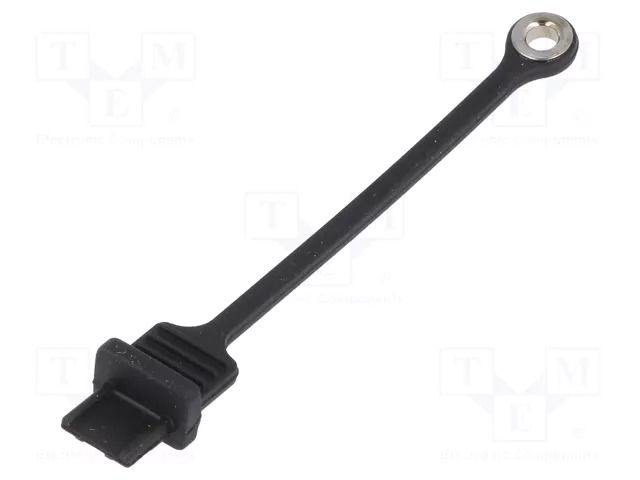 Protection cap; straight; Application: USB B mini socket; black AMPHENOL COMMUNICATIONS SOLUTIONS MUSB2E151015BP