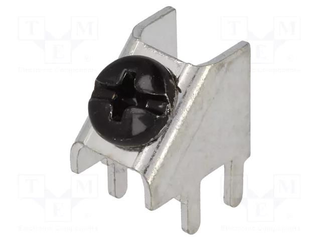 Terminal: screw terminal; THT,screw terminal; black; 7.5x5.1mm KEYSTONE KEYS7702-3