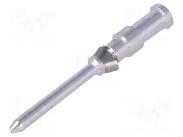 Contact; male; copper alloy; silver plated; 0.75mm2; crimped; 10A HARTING 09150006105