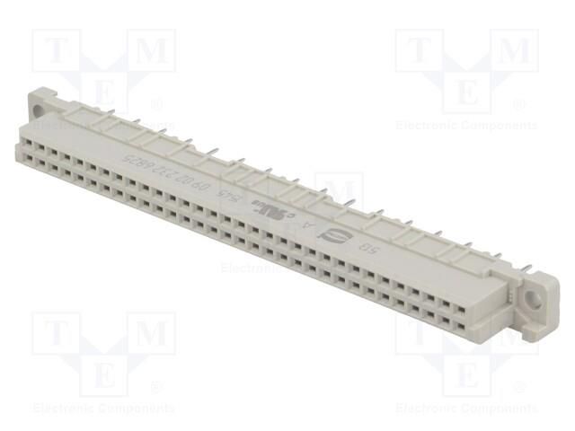 Connector: DIN 41612; plug; female; PIN: 32; straight; 2A; THT; 4.5mm HARTING 09022326825