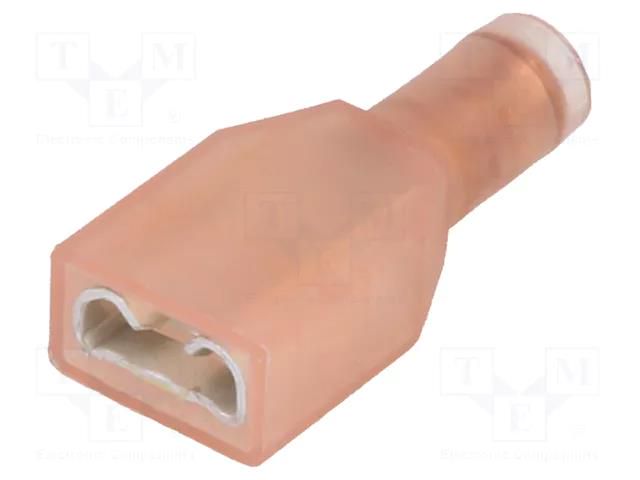 Terminal: flat; 6.3mm; 0.8mm; female; 1÷1.5mm2; crimped; for cable TE Connectivity 735278