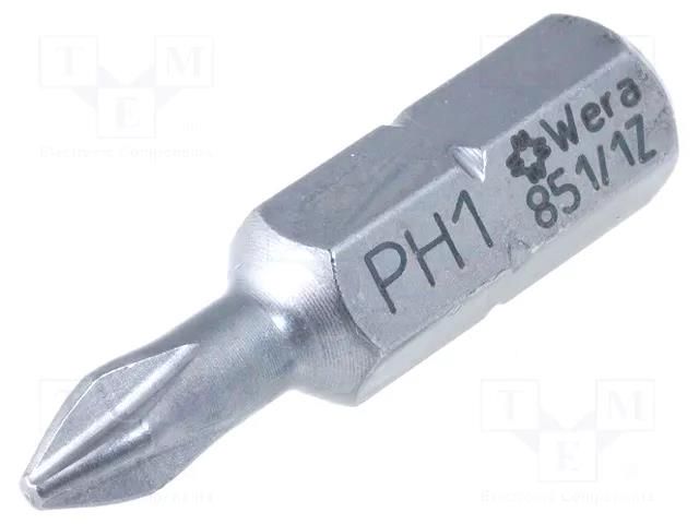 Screwdriver bit; Phillips; PH1; Overall len: 25mm WERA WERA.851/1Z/1