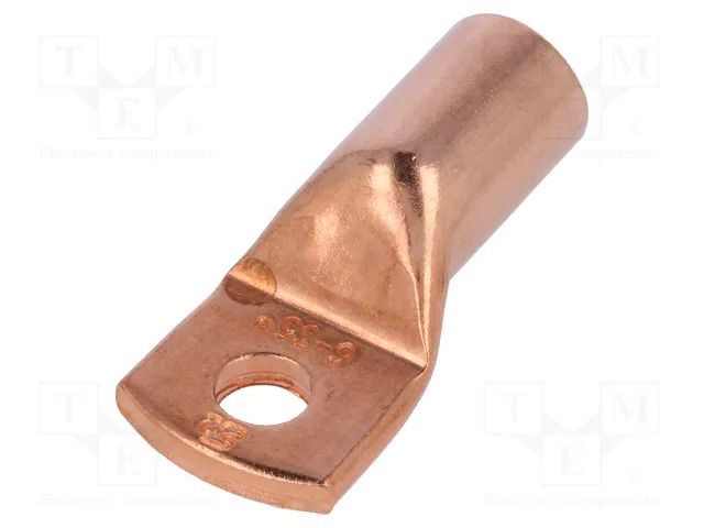 Tip: ring tube; M6; 35mm2; crimped; for cable; L: 31.5mm; copper ERGOM OCZ-035/6