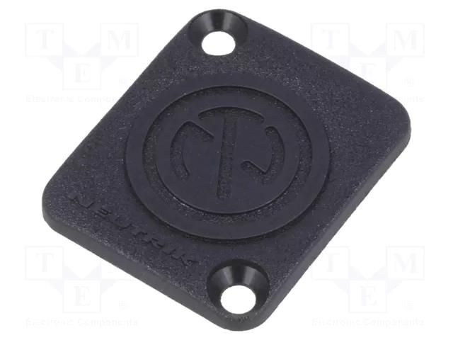 Protection cap; flange (2 holes),for panel mounting,screw NEUTRIK NTR-DBABL